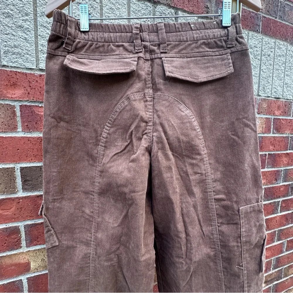 Angel Kiss Cargo Corduroy Pants Brown Streetware Barrel Leg BOHO